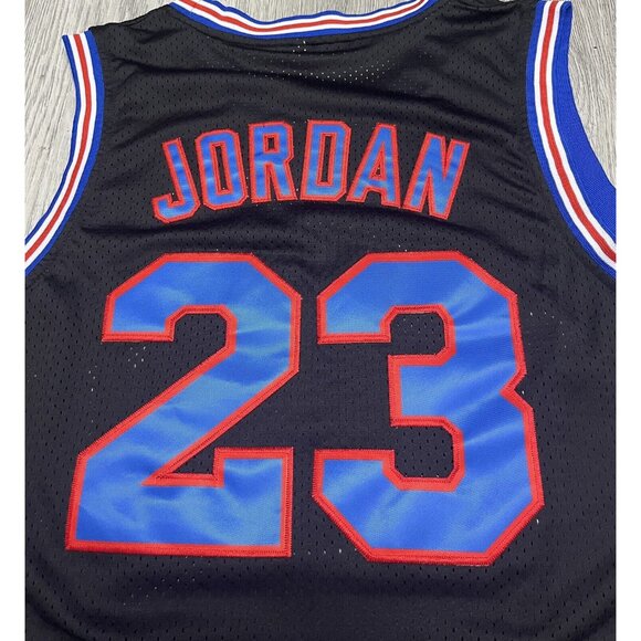 Michael Jordan #23 Tune Squad Looney Tunes Space Jam Black Jersey Men’s Small - Picture 4 of 7